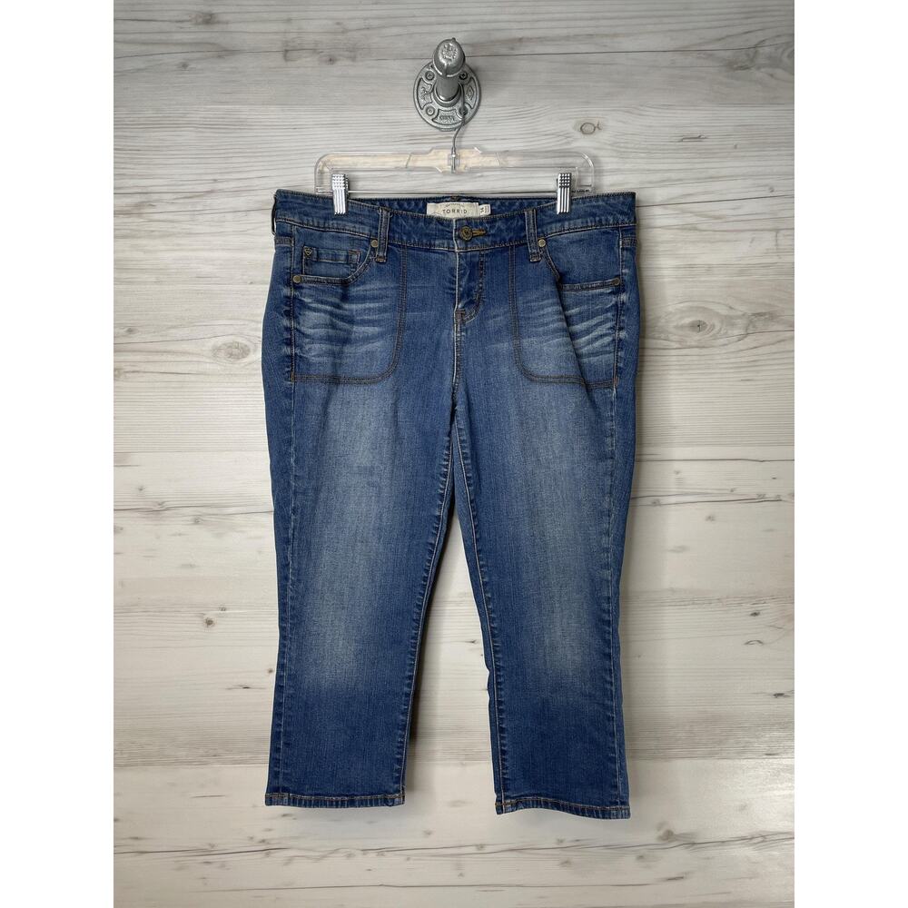 torrid Blue Denim Ankle Crop Jeans